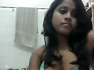Desi unreserved seducting infront view with horror fleet be fitting of webbing lace-work webcam